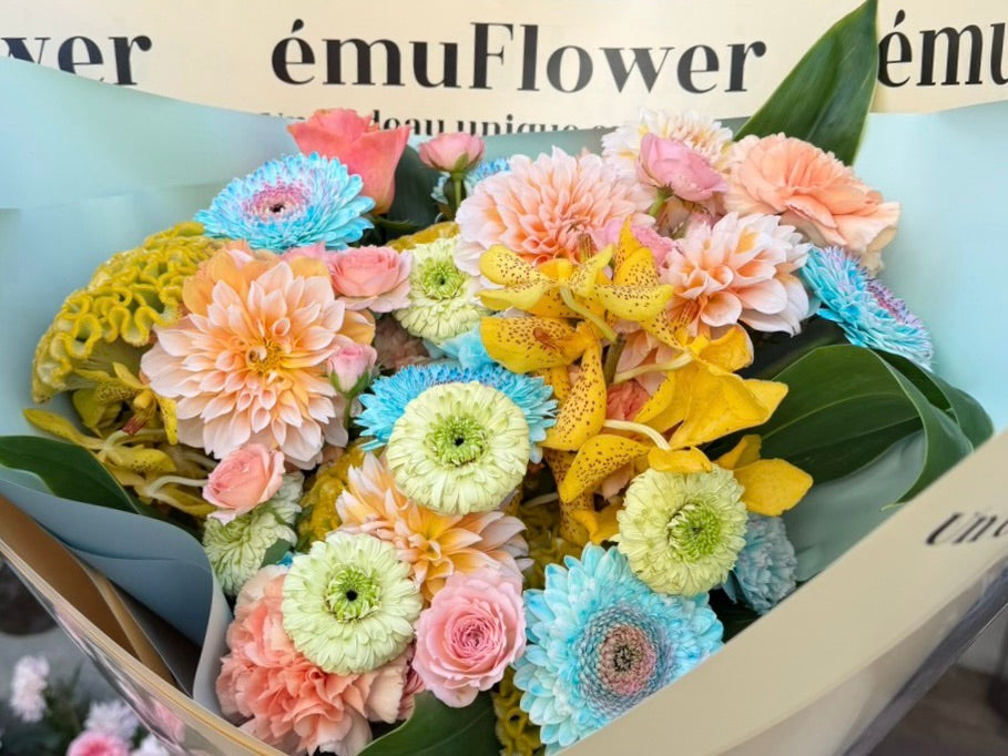 パステルカラーで彩る、花の世界