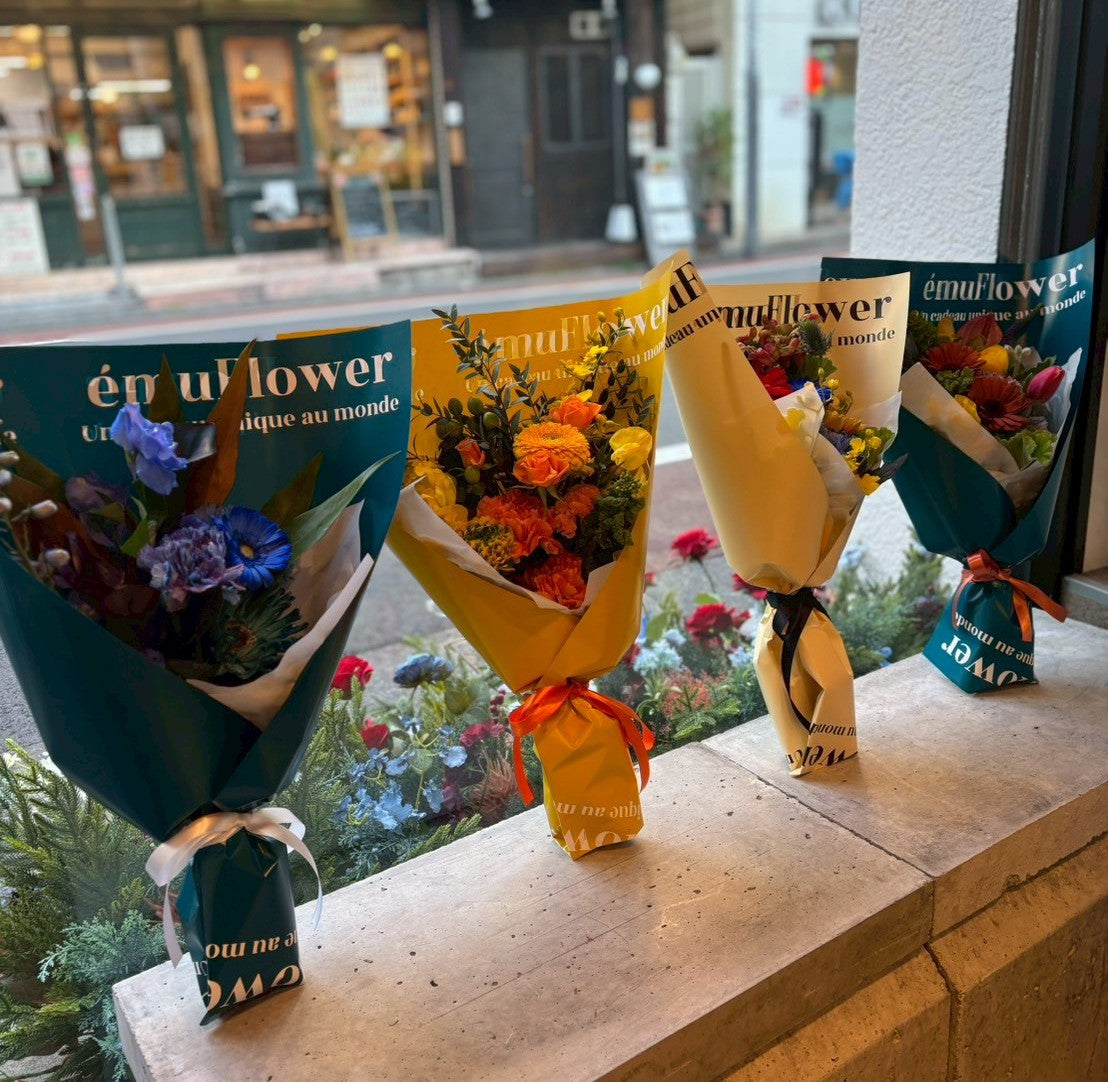 花束をもっと素敵に。自由が丘の花屋から、ラッピングカラーのご紹介