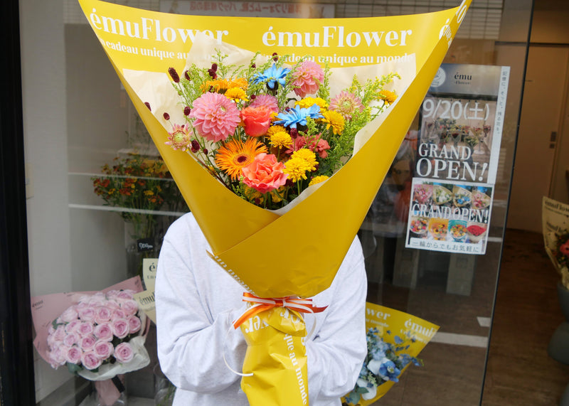 イエローPOPブーケ【各サイズM・L・XL】