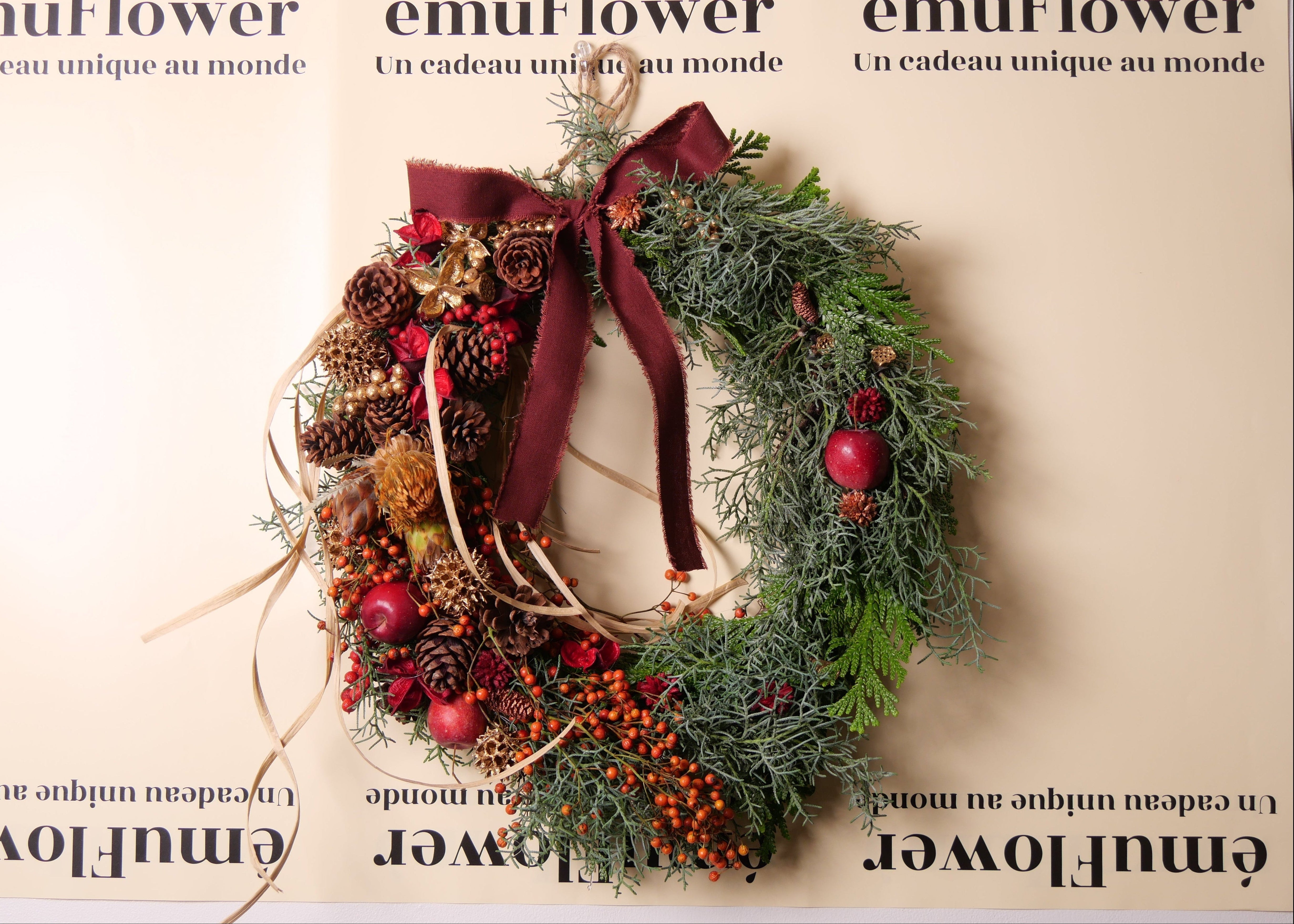 ému Flower 冬季限定リース Lサイズ【クリスマス】