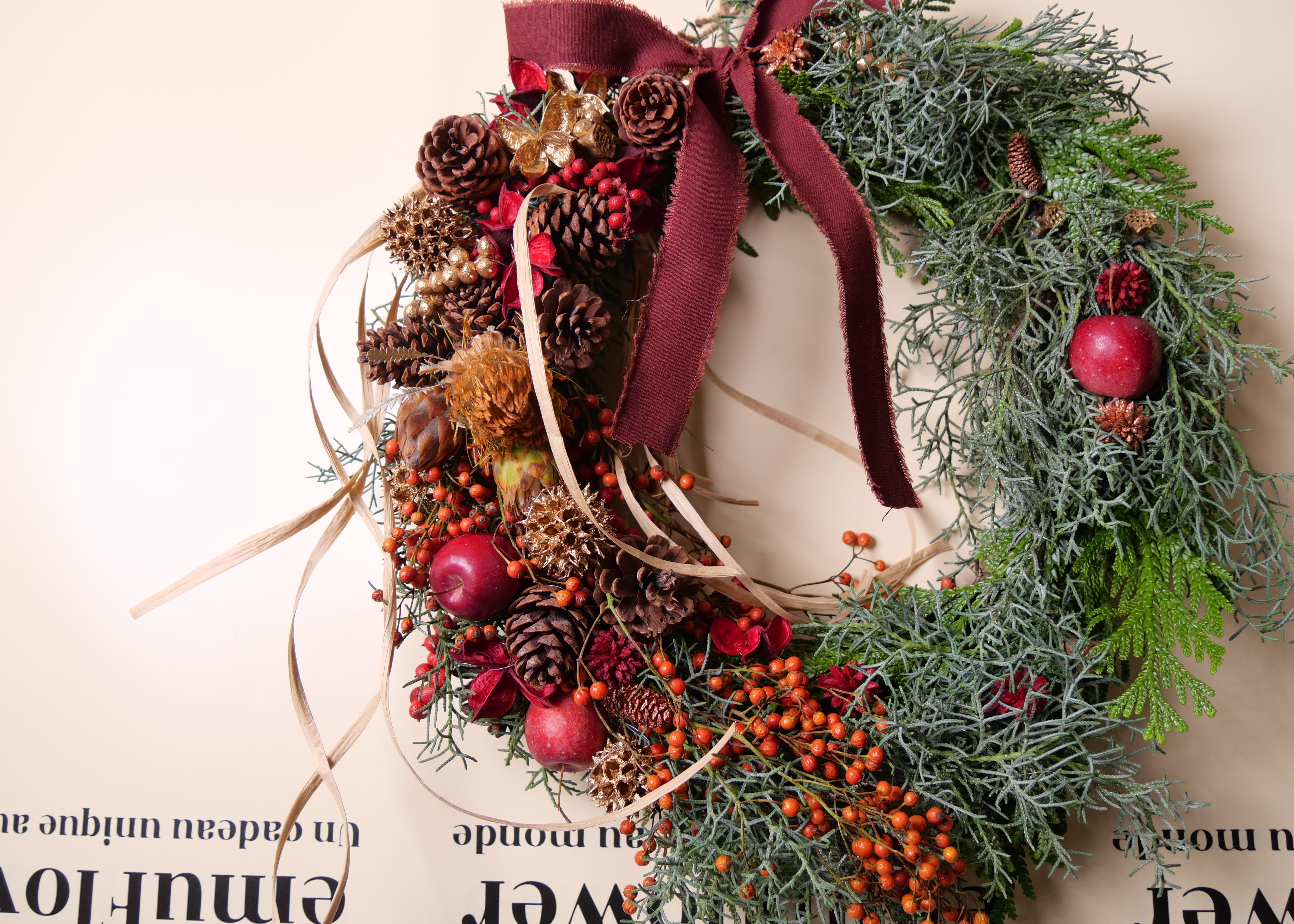 ému Flower 冬季限定リース Lサイズ【クリスマス】