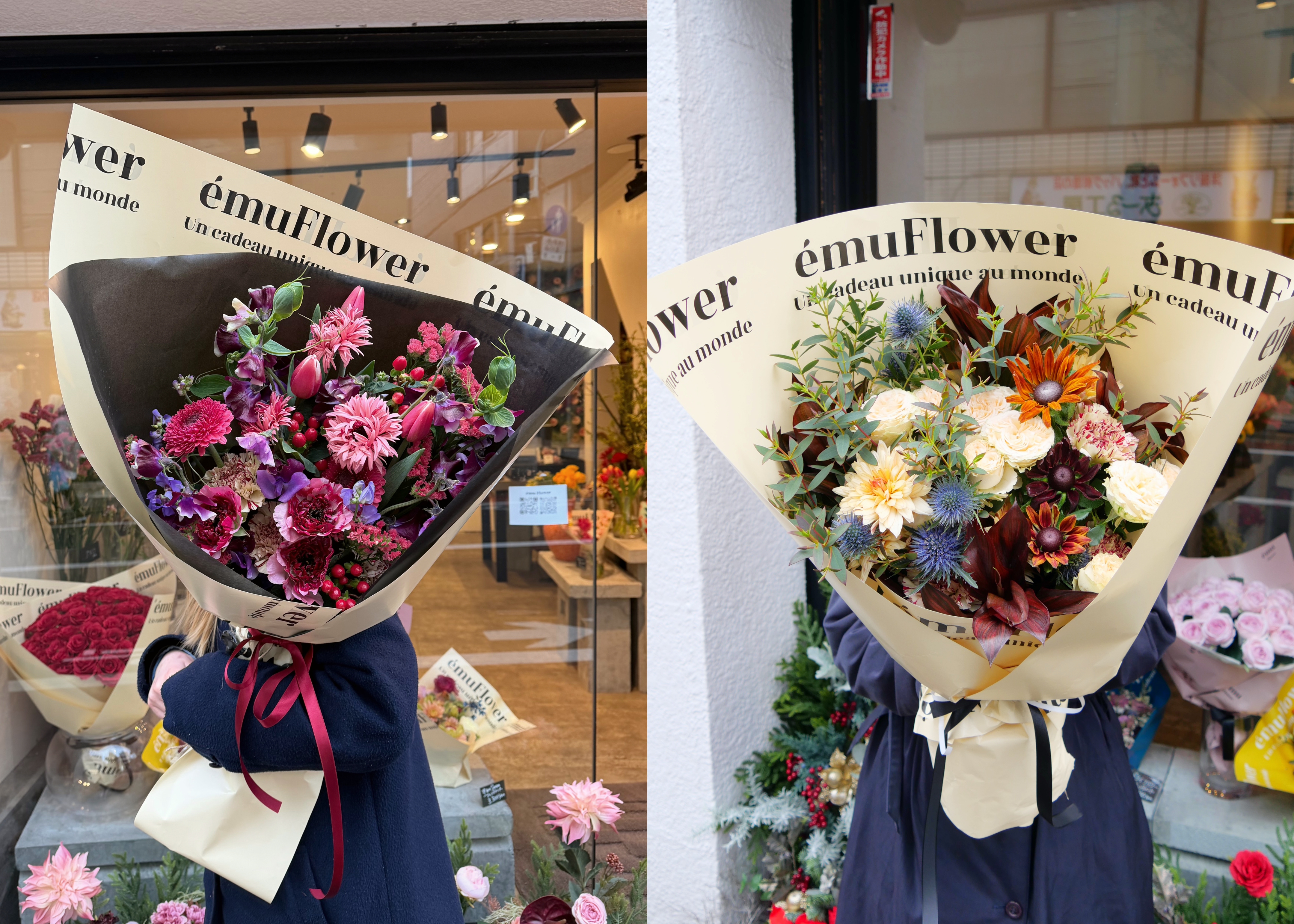 オーダーブーケ ／雰囲気・ラッピングカラーの選択が可能