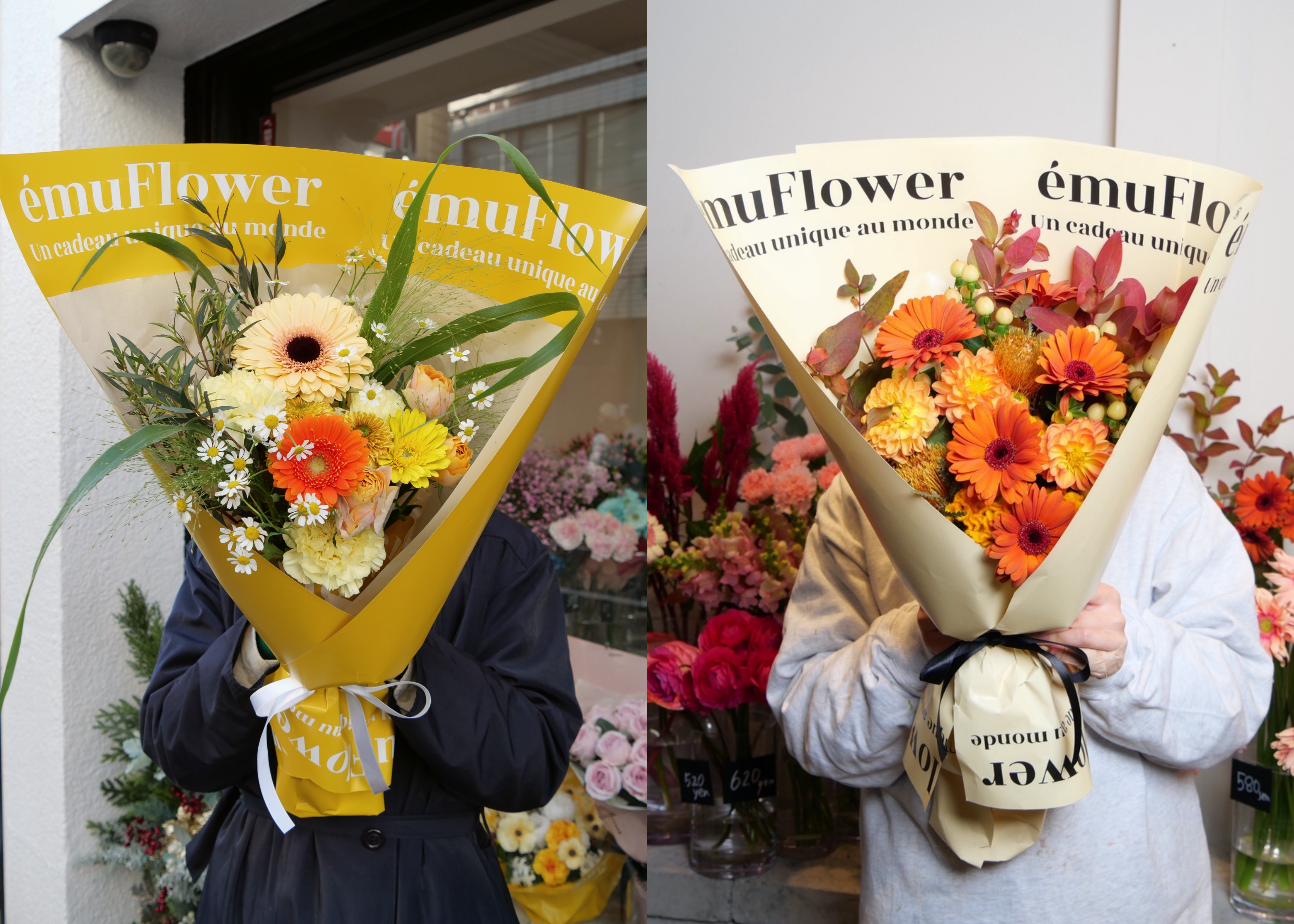 オーダーブーケ ／雰囲気・ラッピングカラーの選択が可能