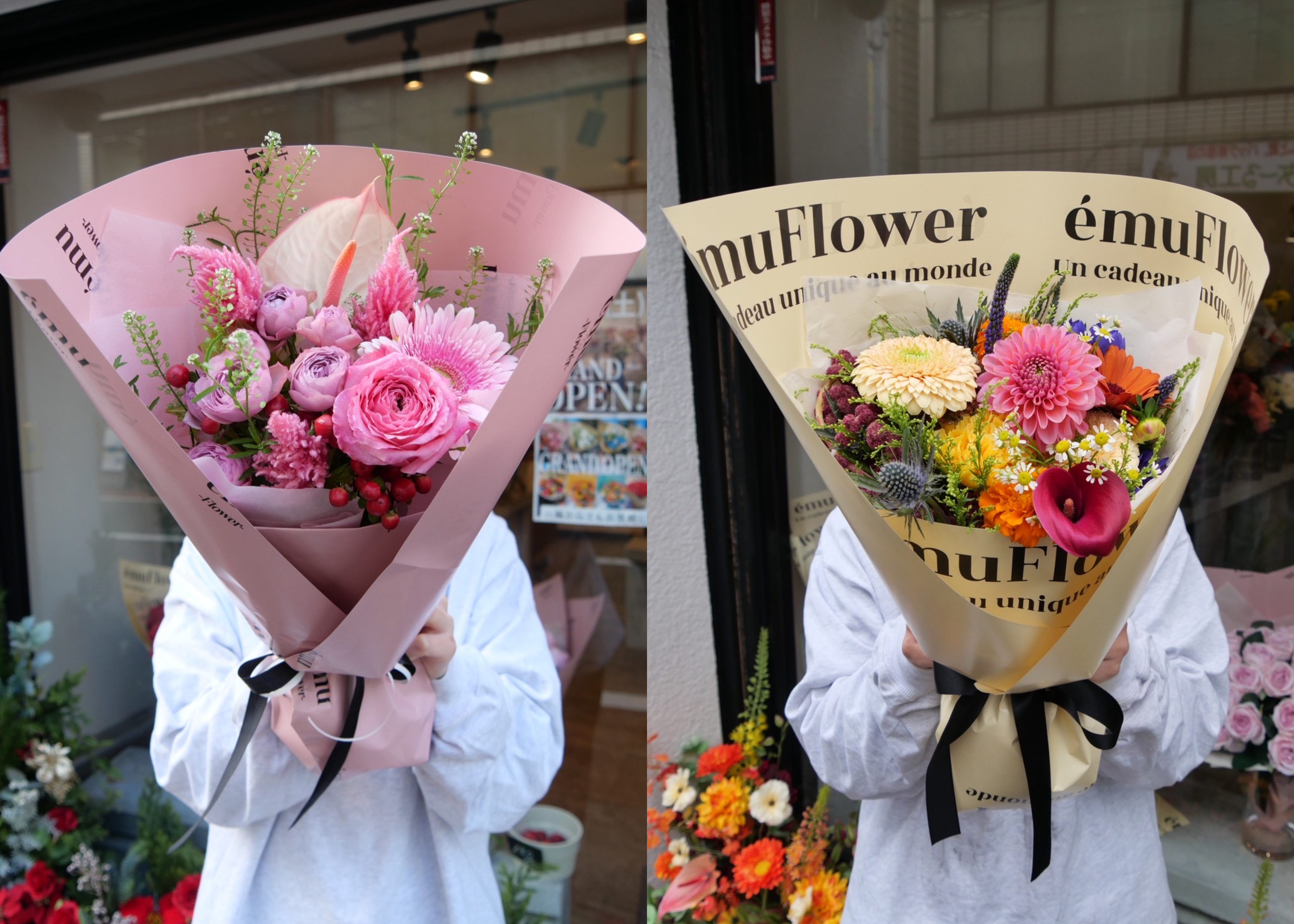 オーダーブーケ ／雰囲気・ラッピングカラーの選択が可能