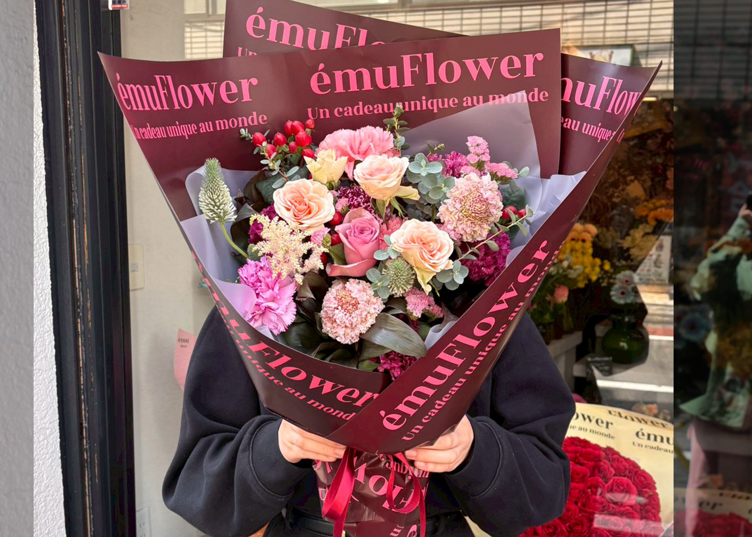 ワインレッド 母の日ブーケ【各サイズＭ・Ｌ・XL】