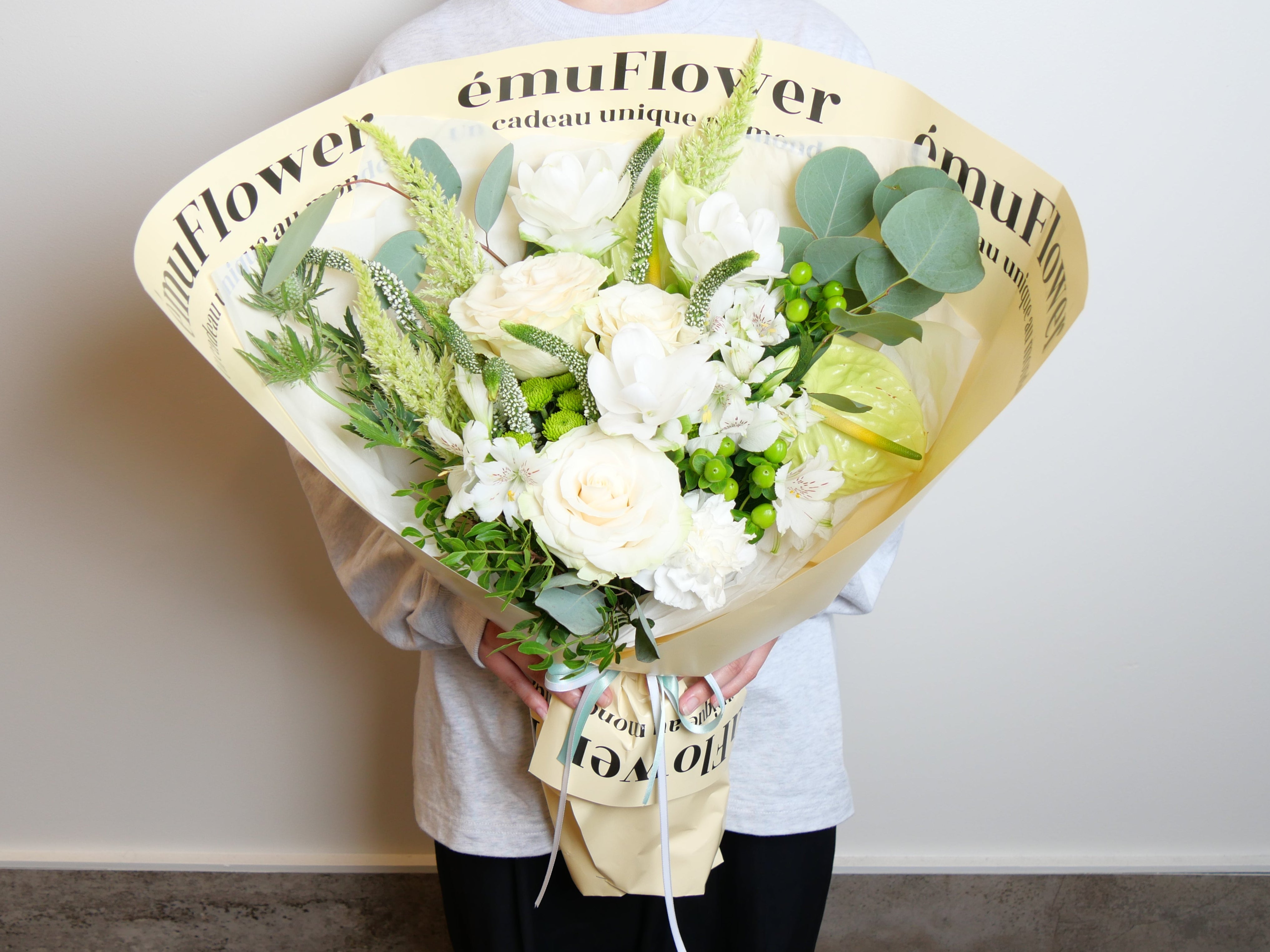 ナチュラルな花束 standard_bouquet_green_001_010