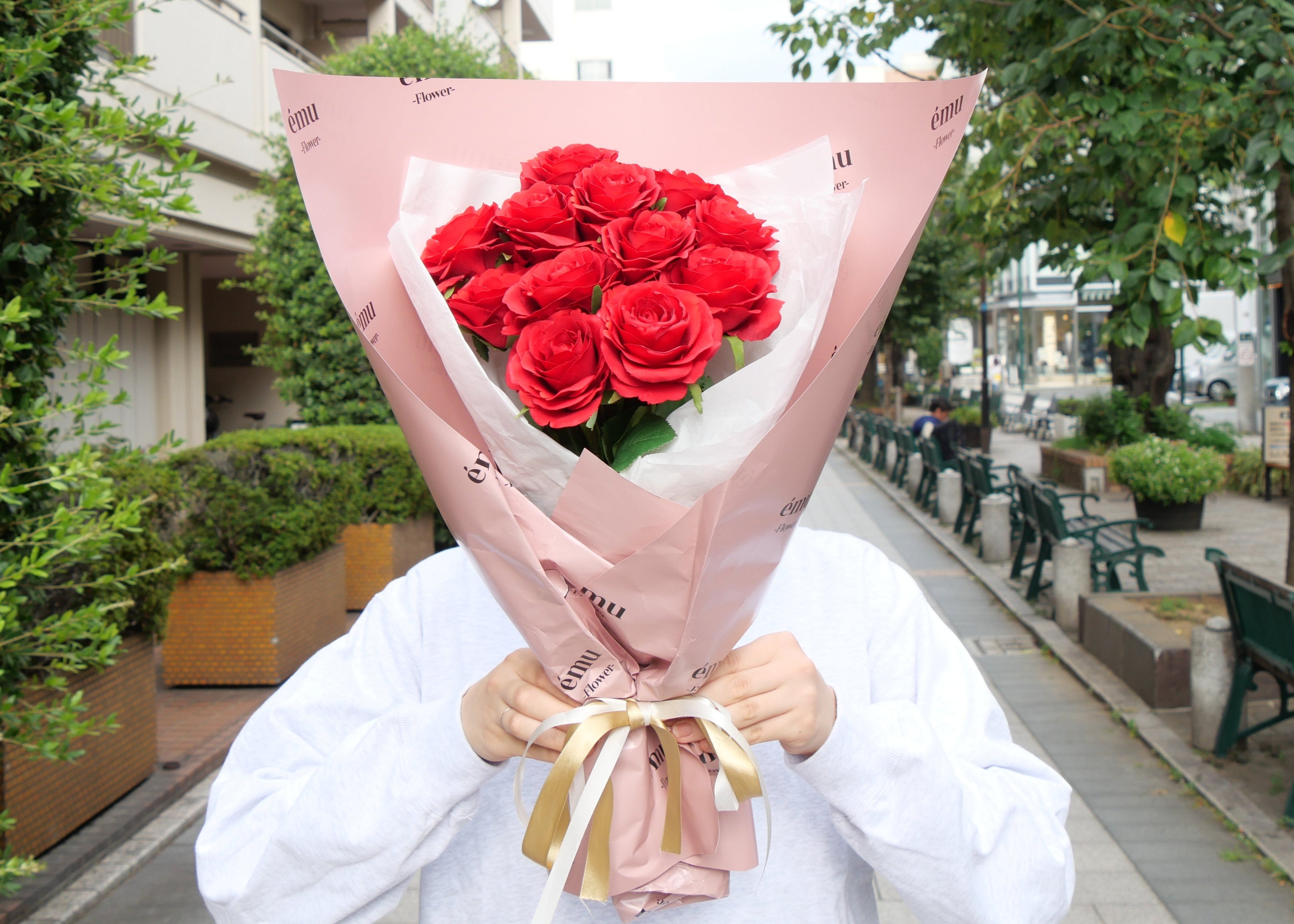 高級バラ12本】ピンク【沖縄と北海道は配送対象外】 | ému Flower