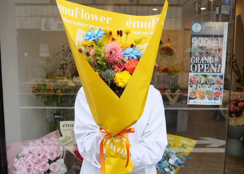 イエローPOPブーケ【各サイズＭ・Ｌ・ＸＬ】