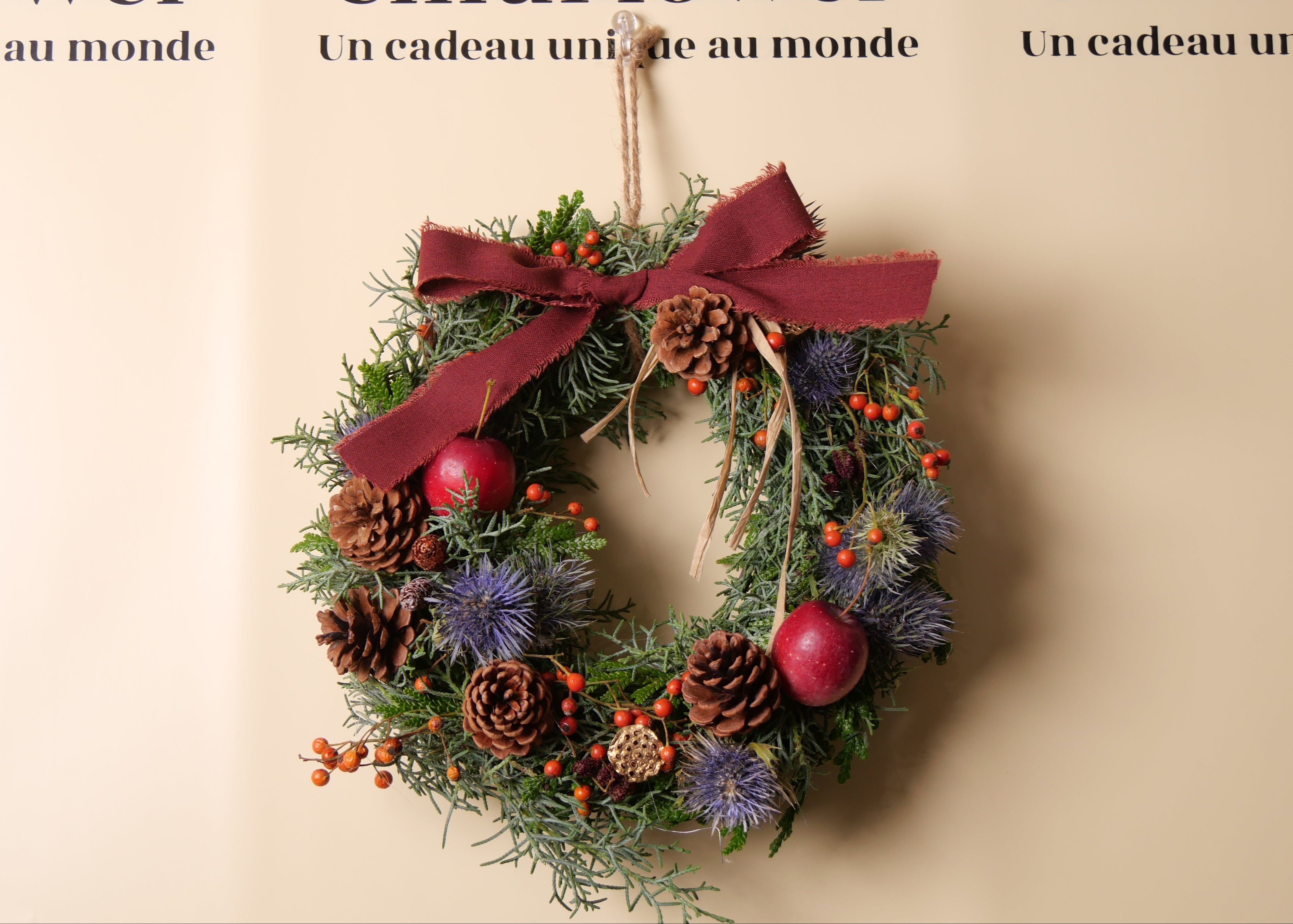 ému Flower 冬季限定リース Mサイズ　【クリスマス】